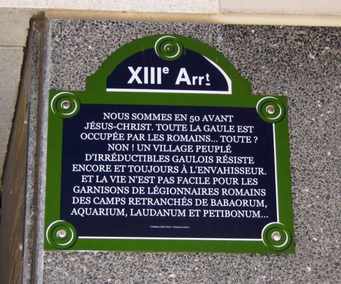 Plaque de Rue René Goscinny - Paris